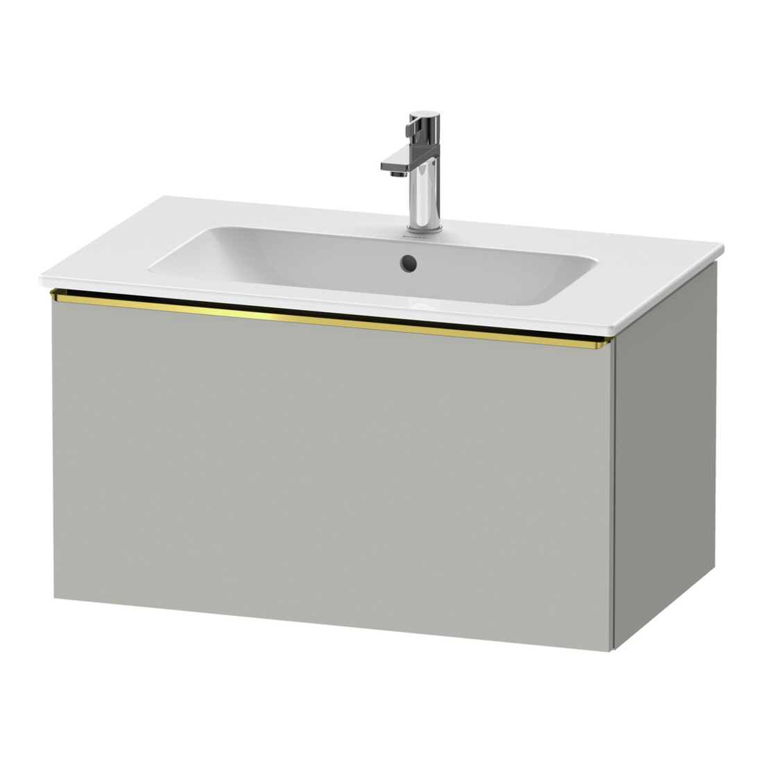Duravit Meuble sous-lavabo D-Neo 81x46,2 cm, gris, 1 tiroir, suspendu
