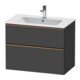 Duravit Meuble sous-lavabo D-Neo 81x46,2 cm, gris béton, 1 porte, 1 tiroir-1