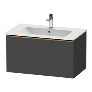 Duravit Meuble sous-lavabo D-Neo 81x46,2 cm, gris mat, 1 tiroir, suspendu