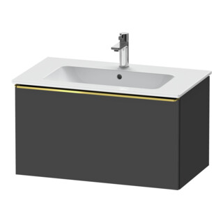 Duravit Meuble sous-lavabo D-Neo 81x46,2 cm, gris mat, 1 tiroir, suspendu