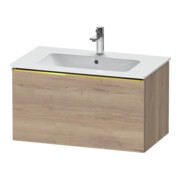 Duravit Meuble sous lavabo D-Neo 81x46,2 cm, gris perle/émeri, 1 tiroir, suspendu