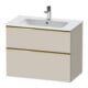 Duravit Meuble sous lavabo D-Neo 81x46,2 cm, gris perle/Taupe m, 1 porte, 1 tiroir-1