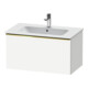 Duravit Meuble sous lavabo D-Neo 81x46,2 cm, gris poli/blanc mat, 1 tiroir, suspendu-1
