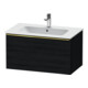 Duravit Meuble sous-lavabo D-Neo 81x46,2 cm, gris poli/blanc œuf, 1 tiroir, suspendu-1
