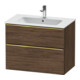 Duravit Meuble sous-lavabo D-Neo 81x46,2 cm, gris poli/Nu, 1 porte, 1 tiroir-1