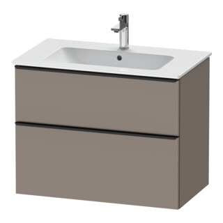 Duravit Meuble sous-lavabo D-Neo 81x46,2 cm, noir/Bas ma, 1 tiroir, 1 coulissant