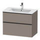 Duravit Meuble sous-lavabo D-Neo 81x46,2 cm, noir/Bas ma, 1 tiroir, 1 coulissant-1