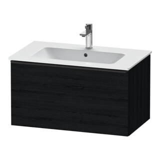 Duravit Meuble sous lavabo D-Neo 81x46,2 cm, noir/blanc, 1 tiroir, suspendu
