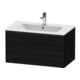 Duravit Meuble sous lavabo D-Neo 81x46,2 cm, noir/blanc, 1 tiroir, suspendu-1