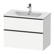 Duravit Meuble sous-lavabo D-Neo 81x46,2 cm, noir/blanc mat, 1 tiroir, 1 coulissant