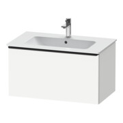 Duravit Meuble sous lavabo D-Neo 81x46,2 cm, noir/blanc mat, 1 tiroir, suspendu