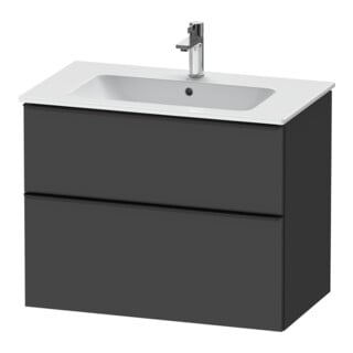 Duravit Meuble sous lavabo D-Neo 81x46,2 cm, noir/Grap m, 1 tiroir, 1 coulissant