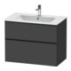 Duravit Meuble sous lavabo D-Neo 81x46,2 cm, noir/Grap m, 1 tiroir, 1 coulissant-1