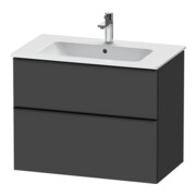 Duravit Meuble sous lavabo D-Neo 81x46,2 cm, noir/Grap m, 1 tiroir, 1 coulissant