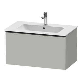 Duravit Meuble sous-lavabo D-Neo 81x46,2 cm, noir/gris mat, 1 tiroir, suspendu