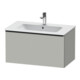 Duravit Meuble sous-lavabo D-Neo 81x46,2 cm, noir/gris mat, 1 tiroir, suspendu-1