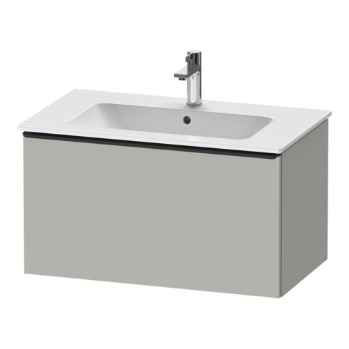 Duravit Meuble sous-lavabo D-Neo 81x46,2 cm, noir/gris mat, 1 tiroir, suspendu
