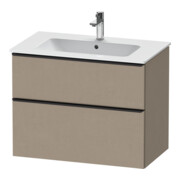 Duravit Meuble sous lavabo D-Neo 81x46,2 cm, noir/lin, 1 tiroir, 1 coulissant