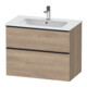 Duravit Meuble sous-lavabo D-Neo 81x46,2 cm, noir/maïs, 1 tiroir, 1 coulissant-1