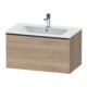 Duravit Meuble sous-lavabo D-Neo 81x46,2 cm, noir/mat œuf, 1 tiroir, suspendu-1