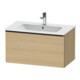 Duravit Meuble sous lavabo D-Neo 81x46,2 cm, noir/noyer, 1 tiroir, suspendu-1