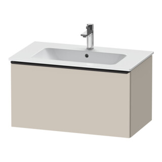 Duravit Meuble sous-lavabo D-Neo 81x46,2 cm, noir/taupe mat, 1 tiroir, suspendu