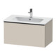 Duravit Meuble sous-lavabo D-Neo 81x46,2 cm, noir/taupe mat, 1 tiroir, suspendu-1