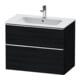 Duravit Meuble sous lavabo D-Neo 81x46,2cm, ch/blanc œuf, 1 tiroir, 1 coulissant-1