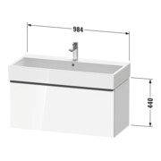 Duravit Meuble sous-lavabo D-Neo 98,4x44,2 cm, b chêne/blanc, 1 tiroir, suspendu-4