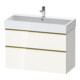 Duravit Meuble sous lavabo D-Neo 98,4x44,2 cm, blanc poli, 1 porte, 1 tiroir-1