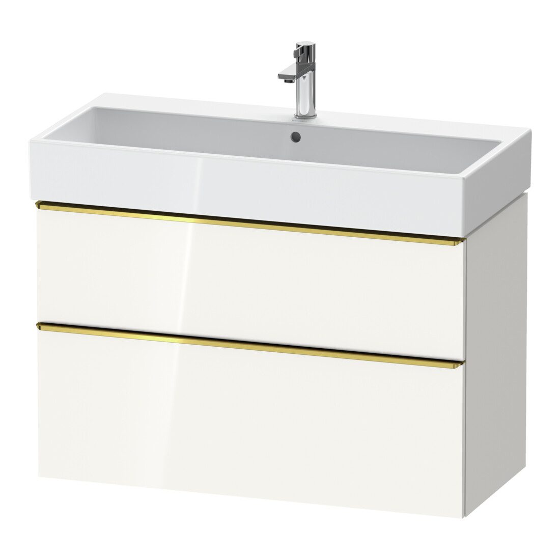 Duravit Meuble sous lavabo D-Neo 98,4x44,2 cm, blanc poli, 1 porte, 1 tiroir