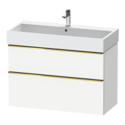Duravit Meuble sous lavabo D-Neo 98,4x44,2 cm, blanc poli/mat, 1 porte, 1 tiroir