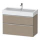 Duravit Meuble sous lavabo D-Neo 98,4x44,2 cm, ch/lin, 1 tiroir, 1 coulissant-1
