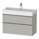 Duravit Meuble sous lavabo D-Neo 98,4x44,2 cm, chêne brossé/gris, 1 porte, 1 tiroir-1