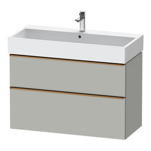 Duravit Meuble sous lavabo D-Neo 98,4x44,2 cm, chêne brossé/gris, 1 porte, 1 tiroir