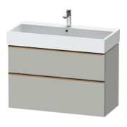 Duravit Meuble sous lavabo D-Neo 98,4x44,2 cm, chêne brossé/gris, 1 porte, 1 tiroir