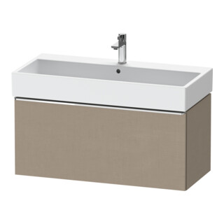 Duravit Meuble sous lavabo D-Neo 98,4x44,2 cm, chrome/lin, 1 tiroir, suspendu