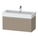 Duravit Meuble sous lavabo D-Neo 98,4x44,2 cm, chrome/lin, 1 tiroir, suspendu-1