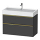 Duravit Meuble sous lavabo D-Neo 98,4x44,2 cm, gris, 1 porte, 1 tiroir-1
