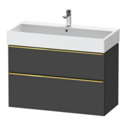 Duravit Meuble sous lavabo D-Neo 98,4x44,2 cm, gris, 1 porte, 1 tiroir