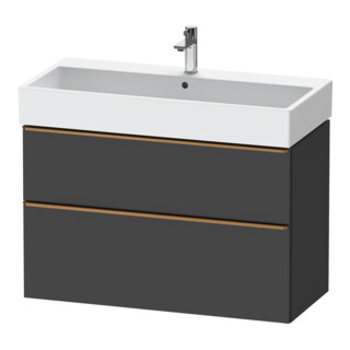 Duravit Meuble sous lavabo D-Neo 98,4x44,2 cm, gris, 1 tiroir, 1 porte