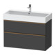 Duravit Meuble sous lavabo D-Neo 98,4x44,2 cm, gris, 1 tiroir, 1 porte-1