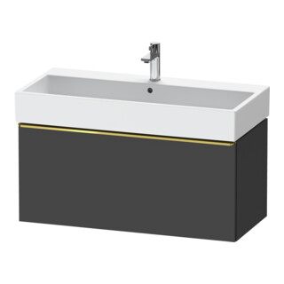 Duravit Meuble sous lavabo D-Neo 98,4x44,2 cm, gris mat, 1 tiroir, suspendu
