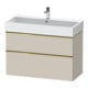 Duravit Meuble sous-lavabo D-Neo 98,4x44,2 cm, gris pol/Taupe m, 1 porte, 1 tiroir-1