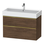Duravit Meuble sous-lavabo D-Neo 98,4x44,2 cm, gris poli/Nu, 1 porte, 1 tiroir