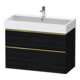 Duravit Meuble sous-lavabo D-Neo 98,4x44,2 cm, gris poli/œuf, 1 porte, 1 tiroir-1