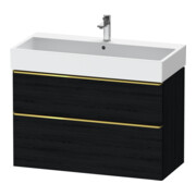Duravit Meuble sous-lavabo D-Neo 98,4x44,2 cm, gris poli/œuf, 1 porte, 1 tiroir-1