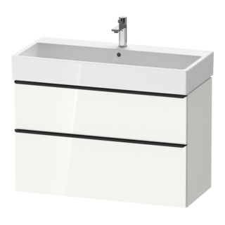 Duravit Meuble sous lavabo D-Neo 98,4x44,2 cm, noir/blanc, 1 tiroir, 1 coulissant