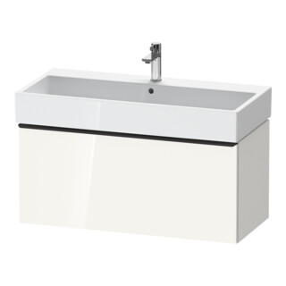 Duravit Meuble sous lavabo D-Neo 98,4x44,2 cm, noir/blanc brillant, 1 tiroir, suspendu