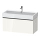 Duravit Meuble sous lavabo D-Neo 98,4x44,2 cm, noir/blanc brillant, 1 tiroir, suspendu-1
